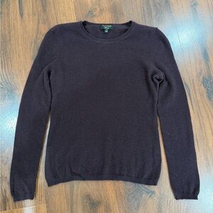 Charter Club Luxury 100% Cashmere Sweater - Crewneck, Dark Purple Sz M